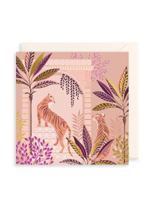 Поздравителна картичка - Тигри в джунгла